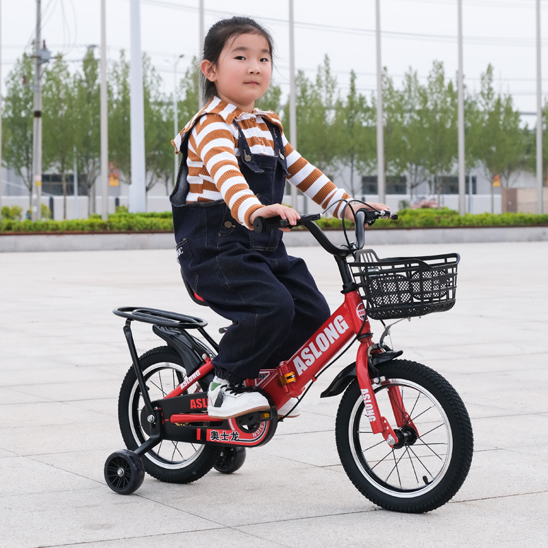 New children's bicycle boys and girls 2-3-4-6-8-10 years old with auxiliary wheels baby pedal folding bicycle