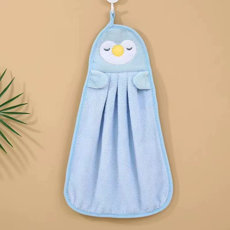Hand towel hanging absorbent towel hand towel baby hand towel cute penguin duck yellow duck towel
