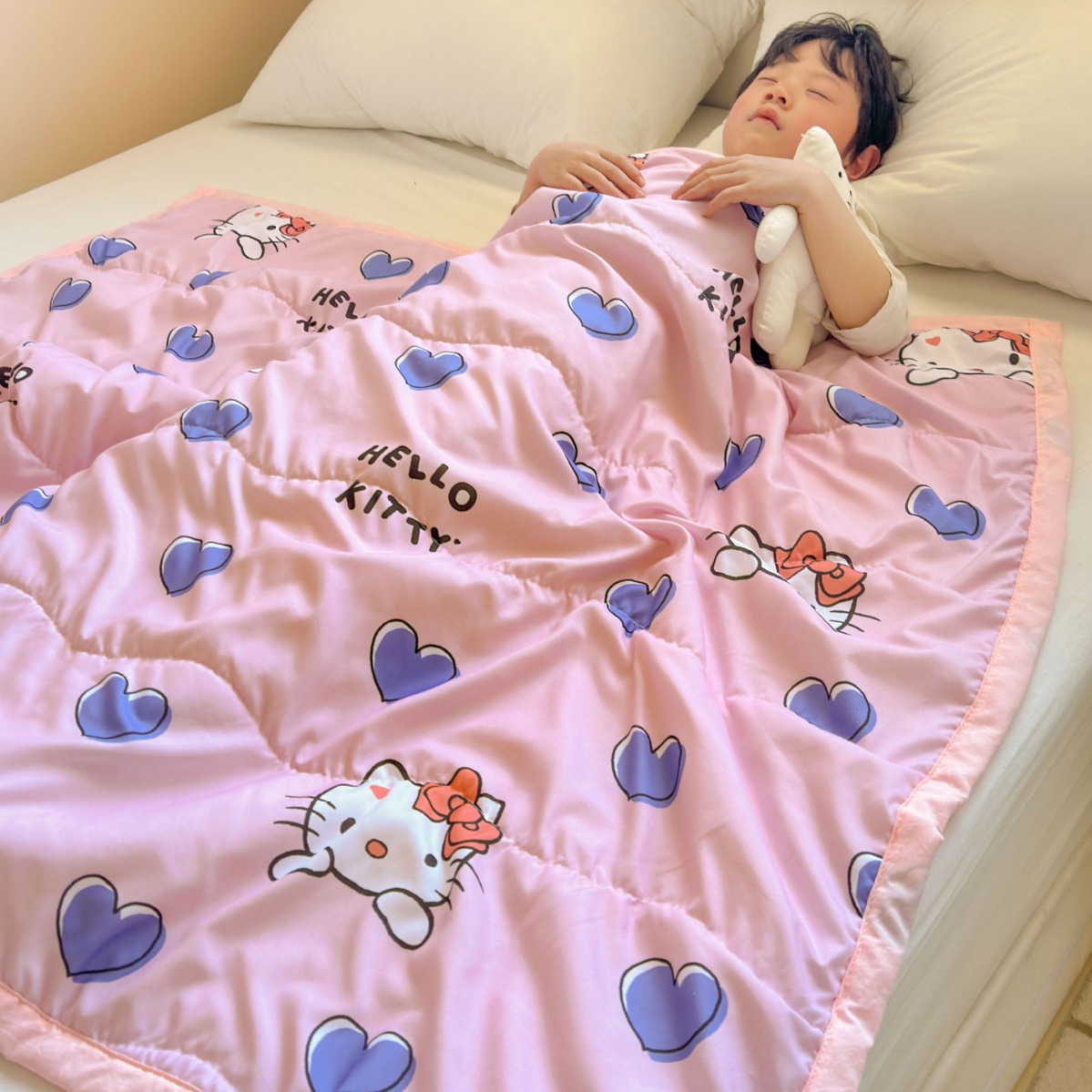 Sanrio Children's Summer Quilt Infant Air-Conditioned Quilt Kurome Kindergarten Nap Machine Washable Thin Quilt Summer Cool