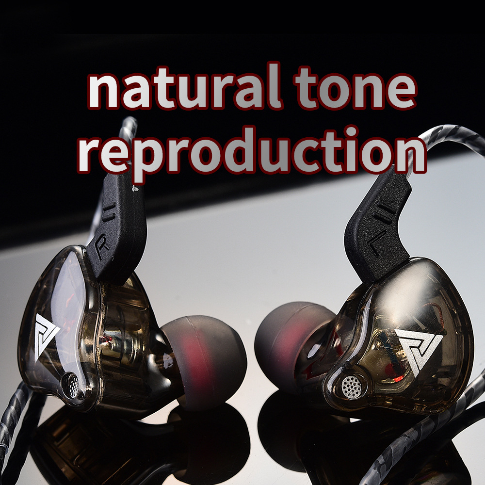 Наушники Qkz Ak6 с проводным управлением, внутриканальные, с микрофоном, мощный бас, для мобильных телефонов, популярные спортивные наушники