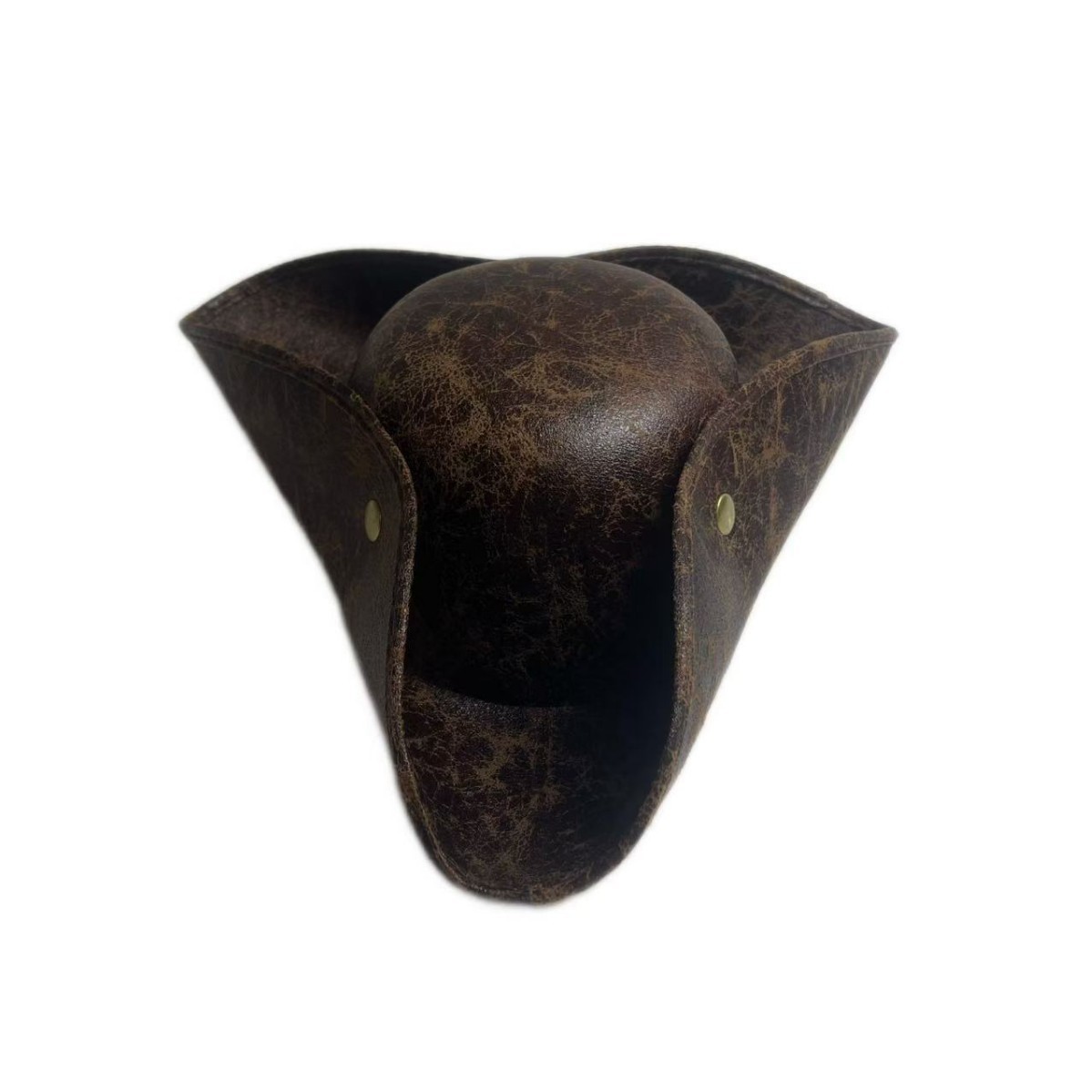 Halloween Pu Leather Pirate Hat Pirates of the Caribbean Triangle Hat Stage Cos Pirate Captain Jack Performance Hat