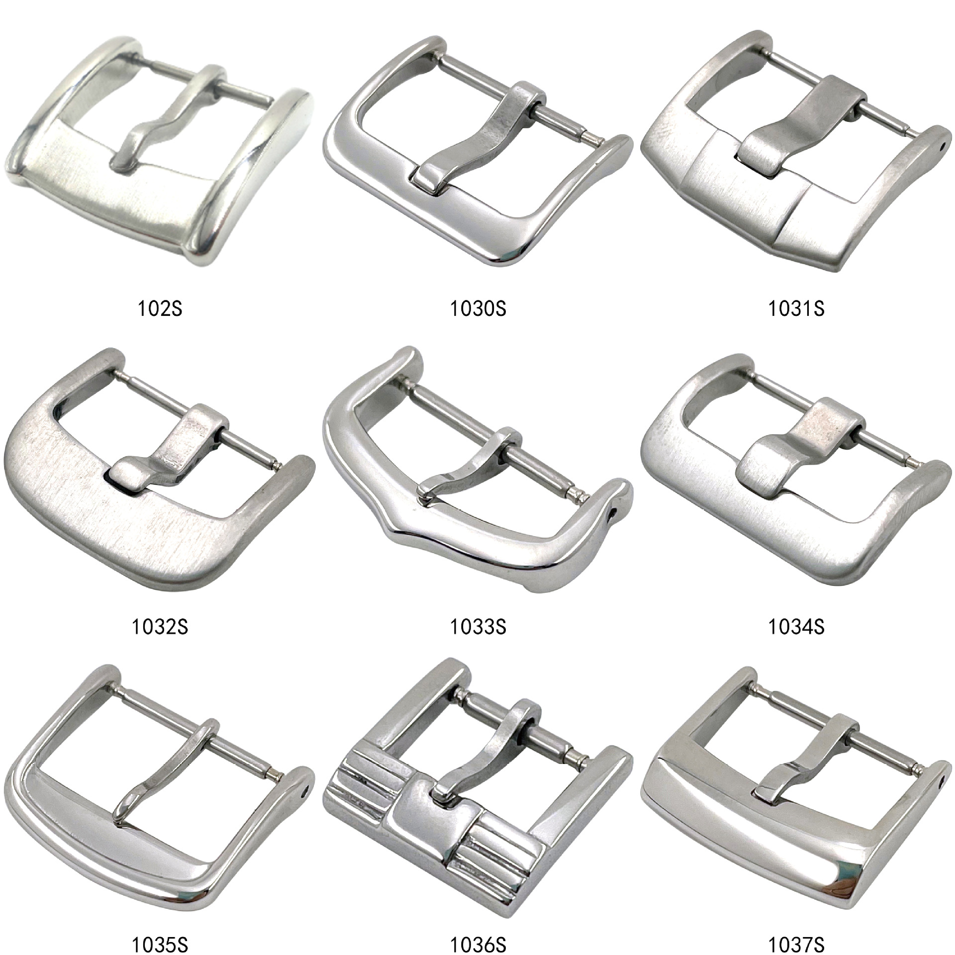 Wholesale Manufacturer 201/304 Stainless Steel Material 1.2 Thickness Polished Square Buckle Suitable for Silicone Watch Strap