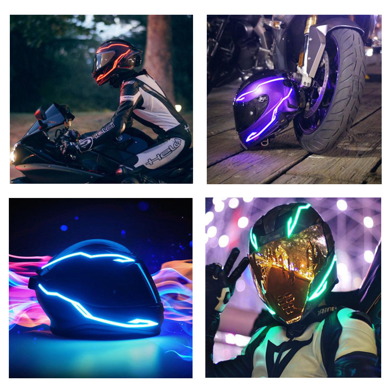led helmet lamp motorcycle helmet lamp luminous usb luminous strip led helmet luminous strip manufacturers EL helmet strip