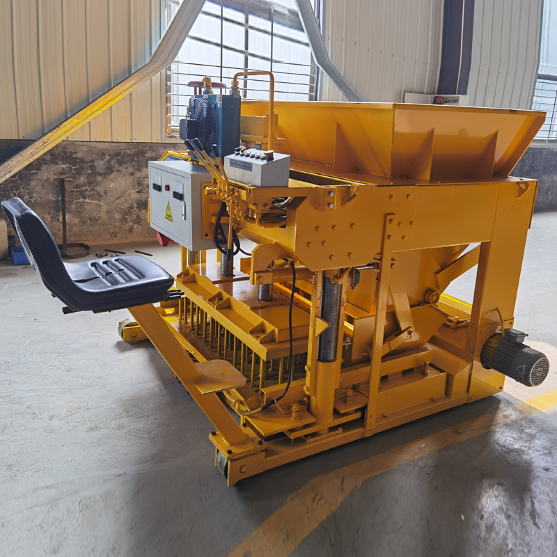Brick making machine large and small mobile walking hydraulic cement brick pressing machine unburned brick making machine hollow block forming machine