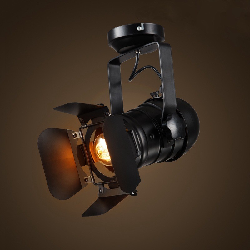 Retro industrial track spotlights photography studio clothing store window spotlights four-leaf light barrier LED spotlight