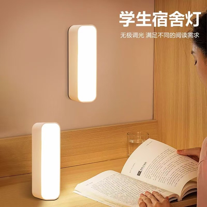 Human Body Intelligent Induction Night Light Charging Button Dormitory Lamp Press Lamp Bedside Lamp Camping Lamp Eye Protection Wholesale