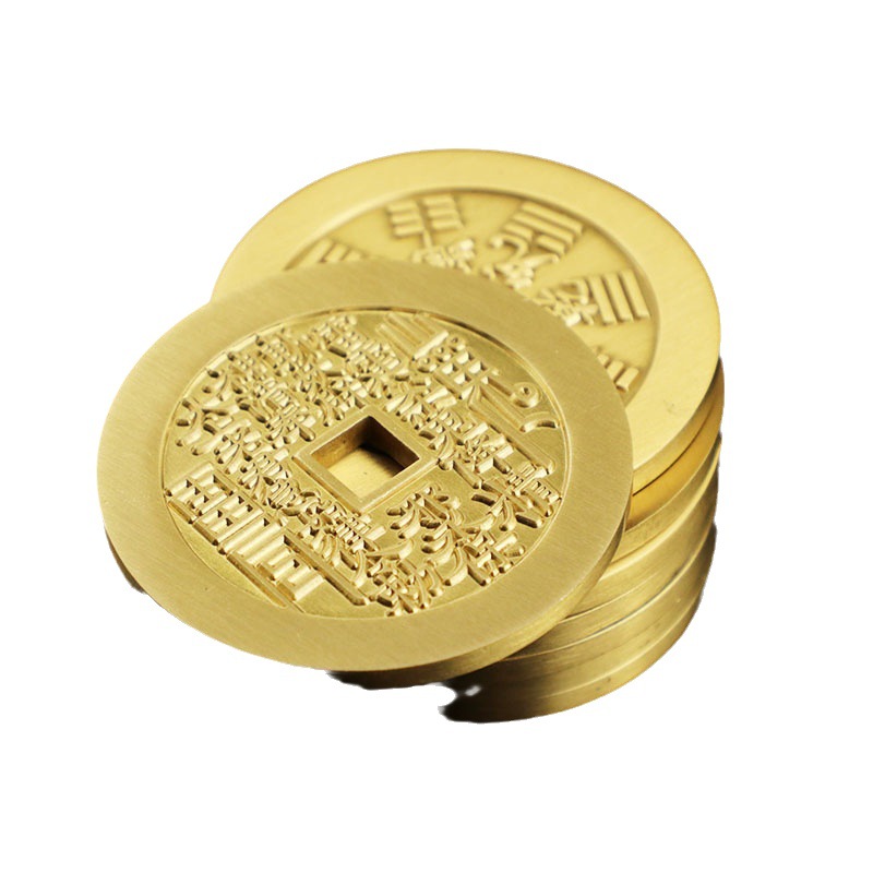 Shunxin Pure Copper Mountain Ghost Spend Money 4.5cm Antique Square Hole Copper Coin Pendant Spend Money Gossip Manufacturer Spot Wholesale