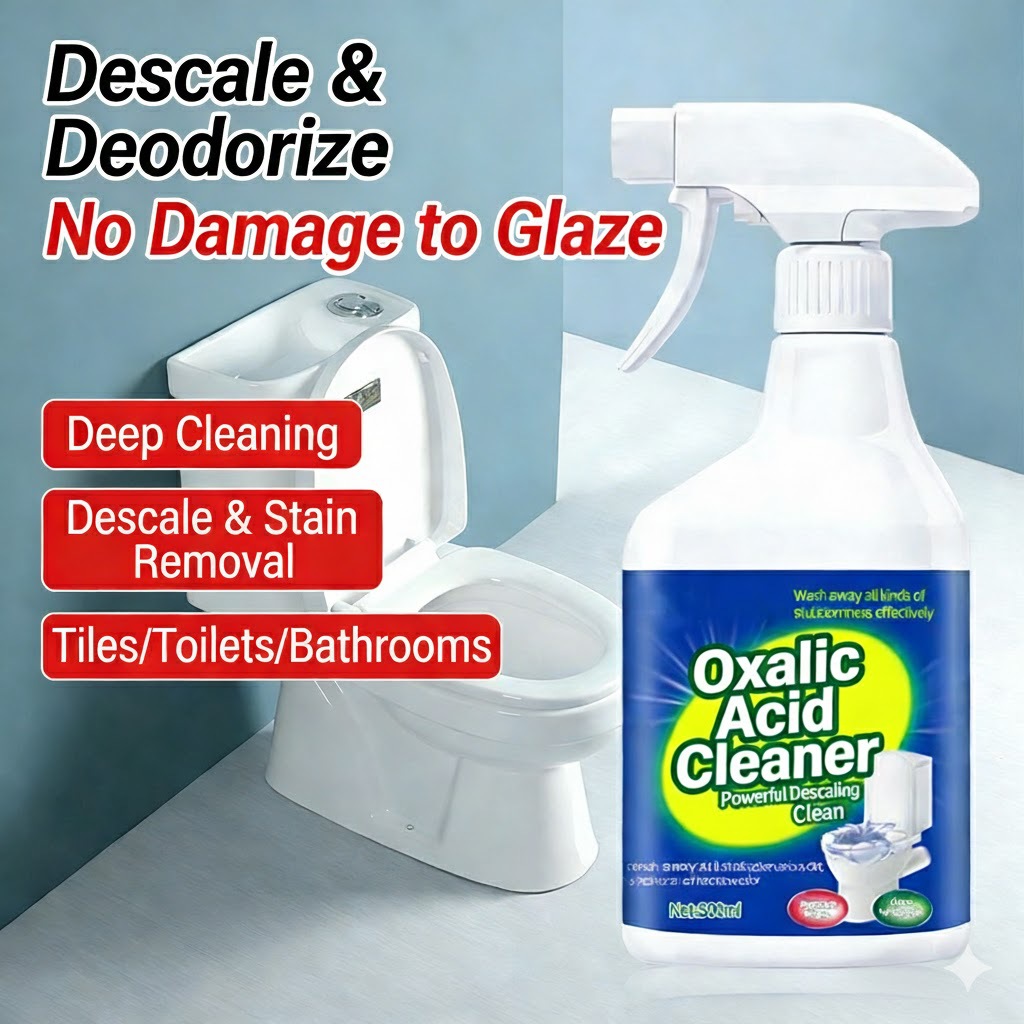 Foam Oxalic Acid Tile Cleaner Powerful Decontamination and Yellowing High Concentration Toilet Toilet Descaling Porcelain Cleaner Cleaning Liquid