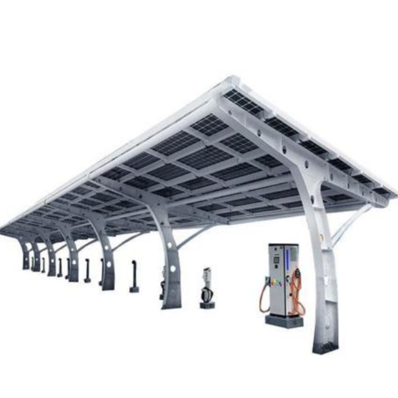 Photovoltaic Carport Bracket Steel Frame Car Awning Parking New Energy Solar Carport Steel Structure Carport
