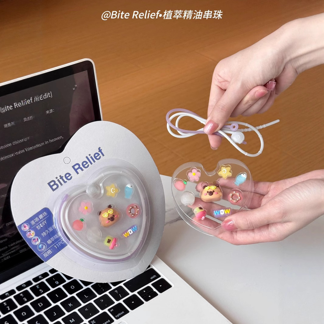 Biterelief Plant Extract Essential Oil Beaded Anti-Mosquito Bracelet Silicone Drop Plastic Mosquito Repellent Bracelet Plant Essential Oil Bracelet