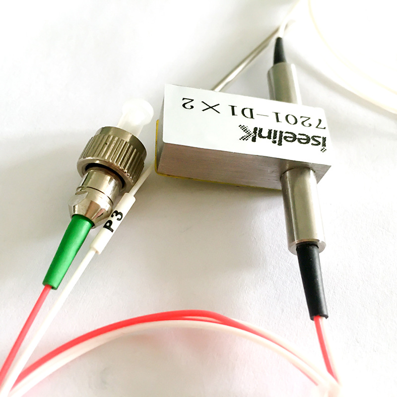 D1×2 Optical Switch Relay Mechanical Optical Path Control 9/50/62.5 Non-Locking 1310/1550/850Nm