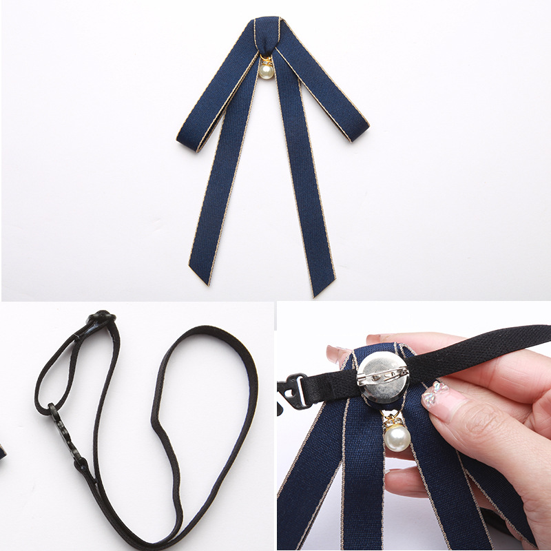 Women's Bow Tie British College Style Professional Workwear Business Collar Flower Pin Bow Shirt Collar South Korea Lace