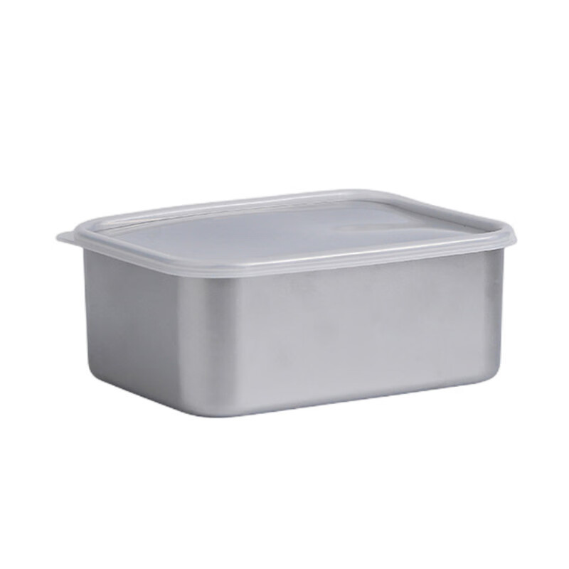 Stainless steel flavor box small lunch box kitchen storage box outdoor picnic lunch box food preparation square box Japanese crisper