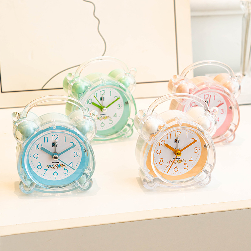 Производитель продает кристаллический будильник бесшумный креативный DIY простой мультяшный цифровой маленький будильник для детей