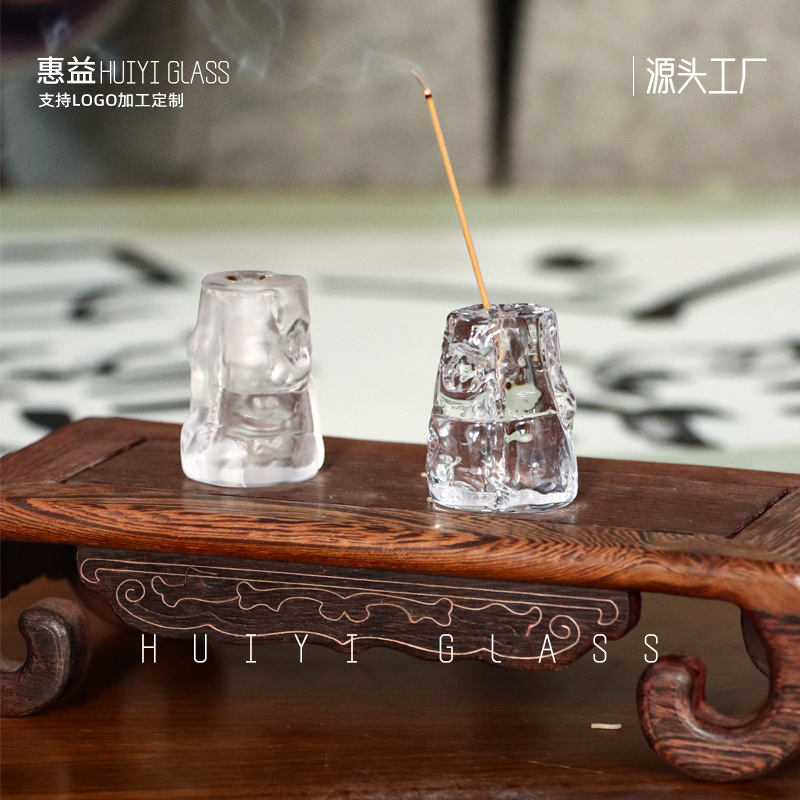 New Chinese Style Tree Root Glass Glass Cover Purple Clay Pot Kung Fu Tea Set Accessories Home Tea House Tea Room Zen Fragrance Insert