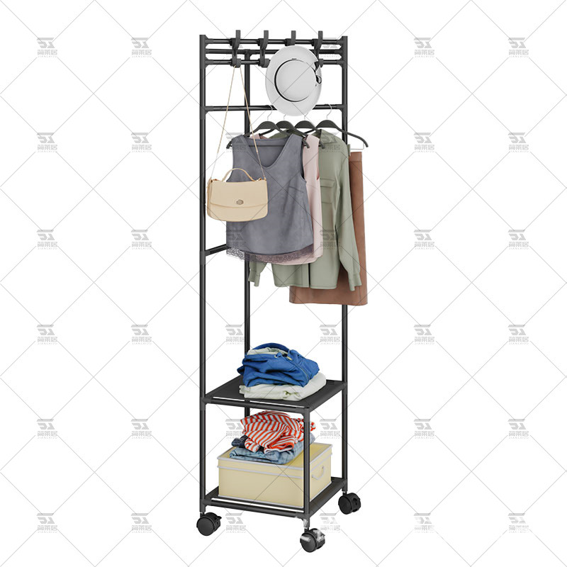 Corner Assembly Floor-Standing Bedroom Indoor Household Clothes Rack Corner Clothes Rack Simple Clothes Drying Rack Multi-Layer Coat Rack