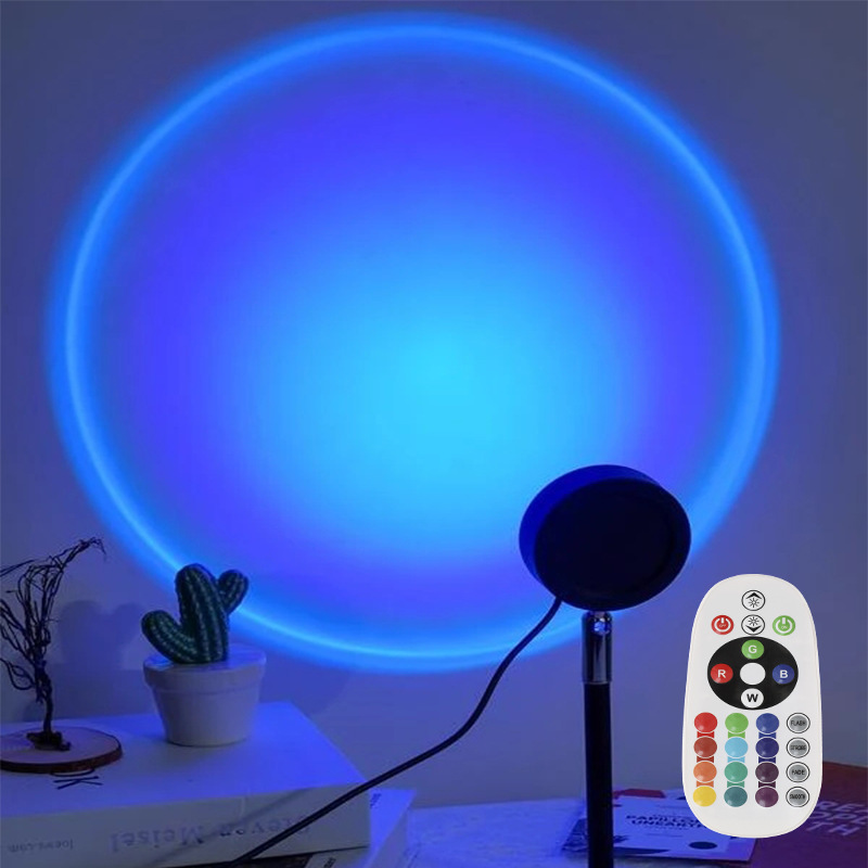 2023 mini RGB sunset light projector night light sunset projection LED bedroom atmosphere rainbow lamp decorative light