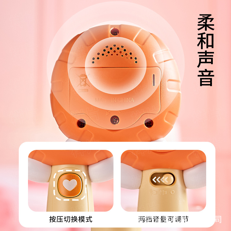 Infant Hand Stick Newborn Soothing Doll Infant 0-1 Year Old Baby Toy Sound and Light Hand Rattle