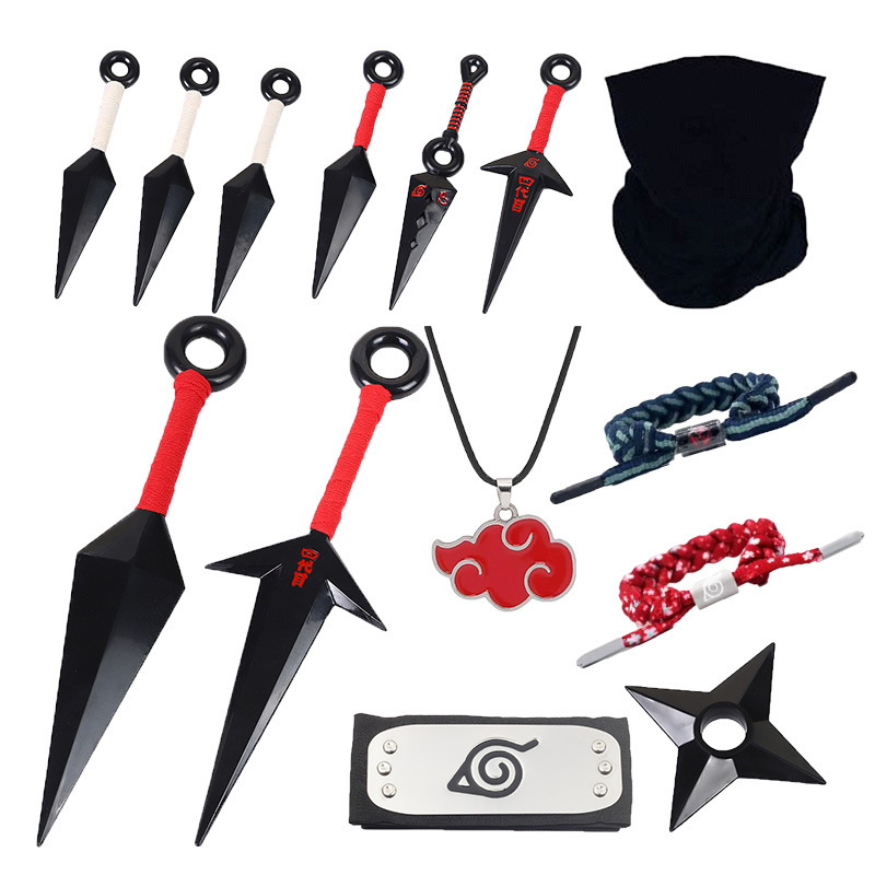 Аниме, реквизиты, огненная тень, шурикен, четыре поколения, кольцо, пластиковый набор метательных ножей, оптовая продажа