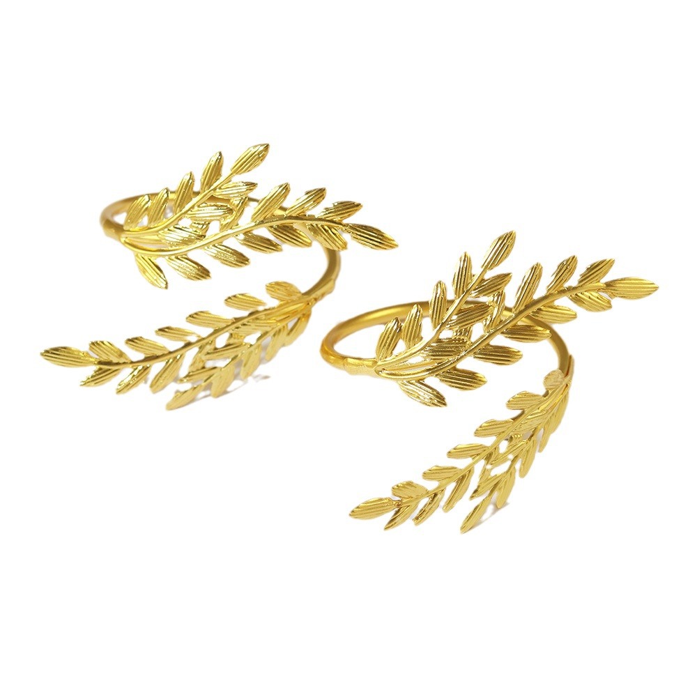 Hot Selling Wheat Ear Napkin Ring Harvest Wheat Ear Napkin Buckle Hotel Western Restaurant Table Setting Cloth Ring Wholesale