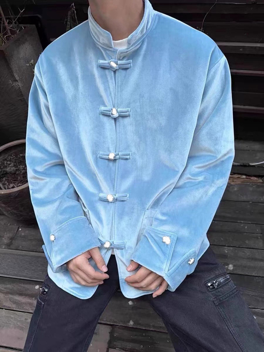 New Chinese style old money style velvet casual loose Tang suit men's and Women's Chinese style shirt jacket jacket
