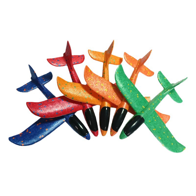 Epp Drop-Resistant Force-Controlled Hand-Thrown Glider Kidsren's Outdoor Aircraft Model Swing Flying Foam Aircraft Luminous Model Play
