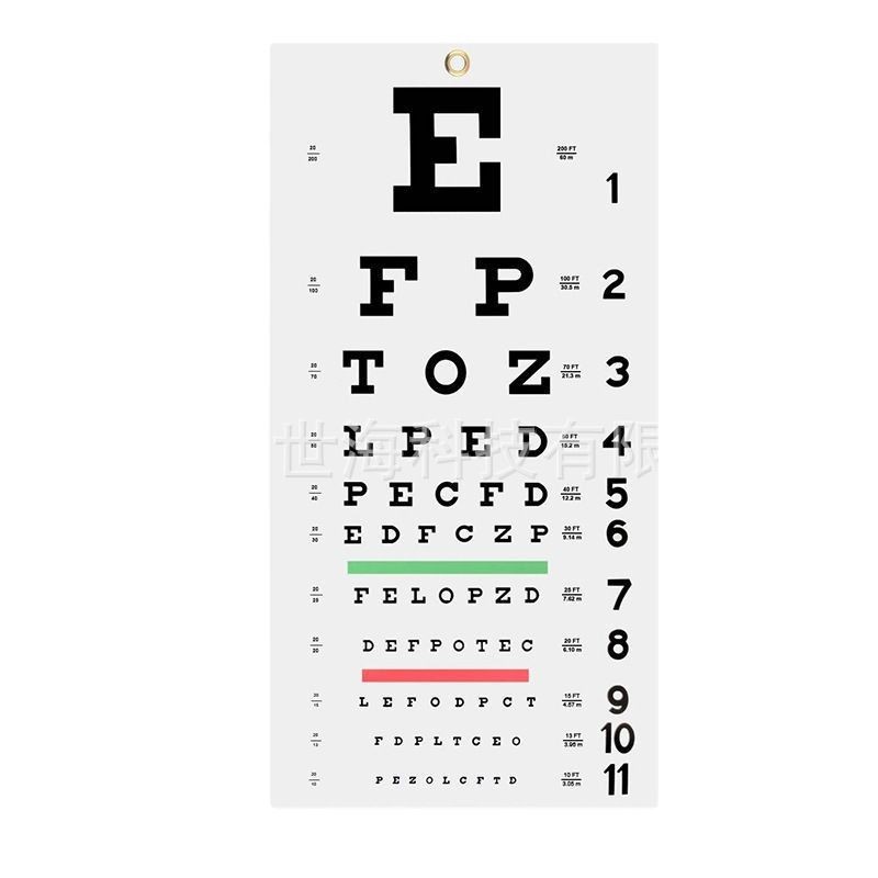 Visual chart standard home children's eye myopia e-word c-type picture cartoon children's test table supply