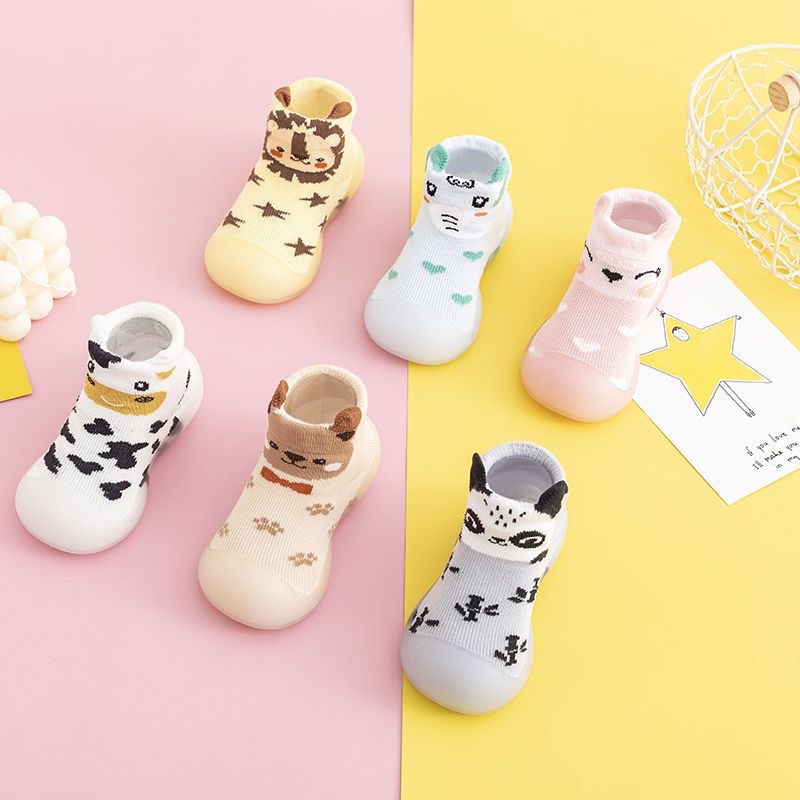Spring and Autumn Children's Toddler Socks Shoes Baby Socks Shoes Male and Female Baby Indoor Soft Bottom Non-slip Cartoon Floor Shoes