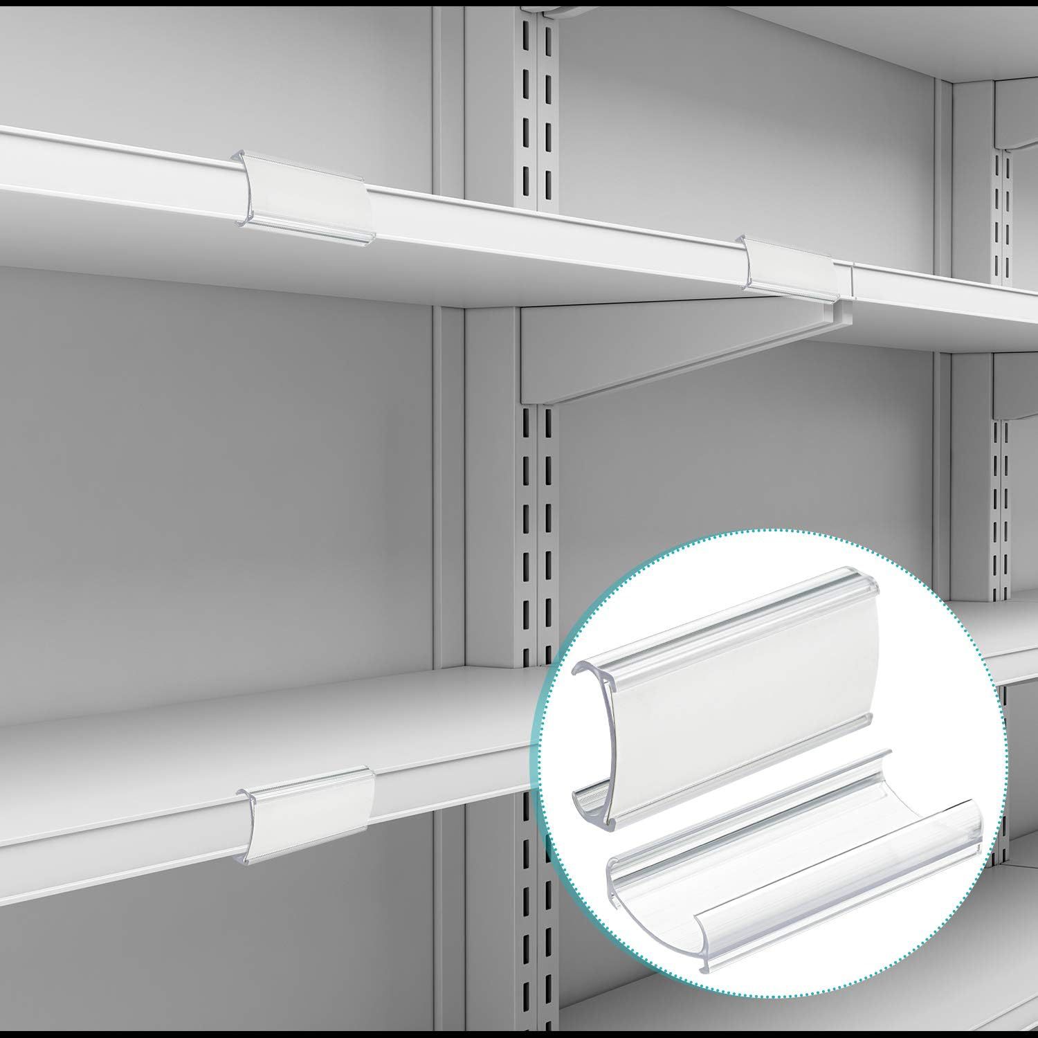 in stock Transparent Clip-type Shelf Transparent Label Rack Steel Wire Rack Label Clip with Insert Insert Handwritten Label