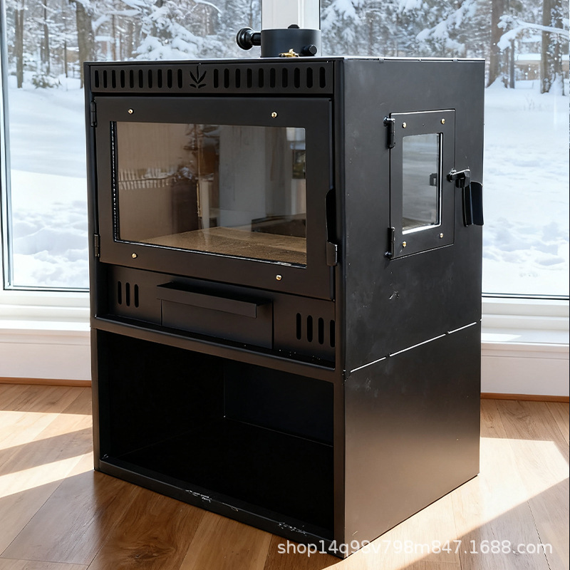 Real Fire Fireplace Wood-Burning Stove for Heating, Suitable for Guesthouses, Villas, Winter Home Use, Indoor Rural Wood-Burning Living Room Stove