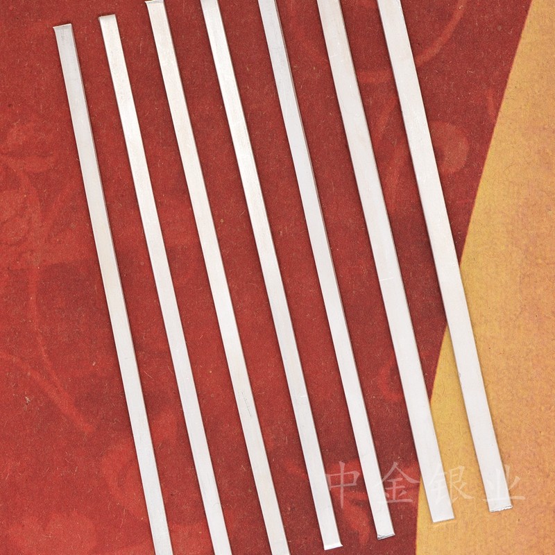 Hand-Processed Silver Material 9999 Sterling Silver Silver Bar Pure Silver Ring Bar Bracelet Bar Pendant Silver Piece Silver Wire DIY