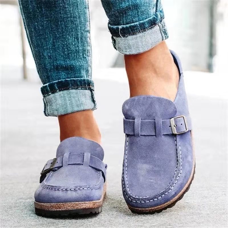 European and American Cross-border women's Baotou Half-tow Foreign Trade Large Size Casual women's Outer Wear Single-layer shoes women's shoes