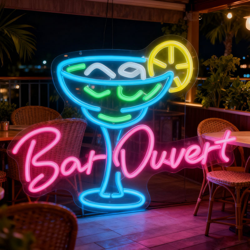 Creative Cocktail Shaped Neon "Bar" Bar Party Home Atmosphere Decoration Led Neon Sign
