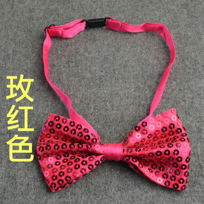 Direct Supply children's beads solid color bow decoration stage performance graduation photo sequin bow tie