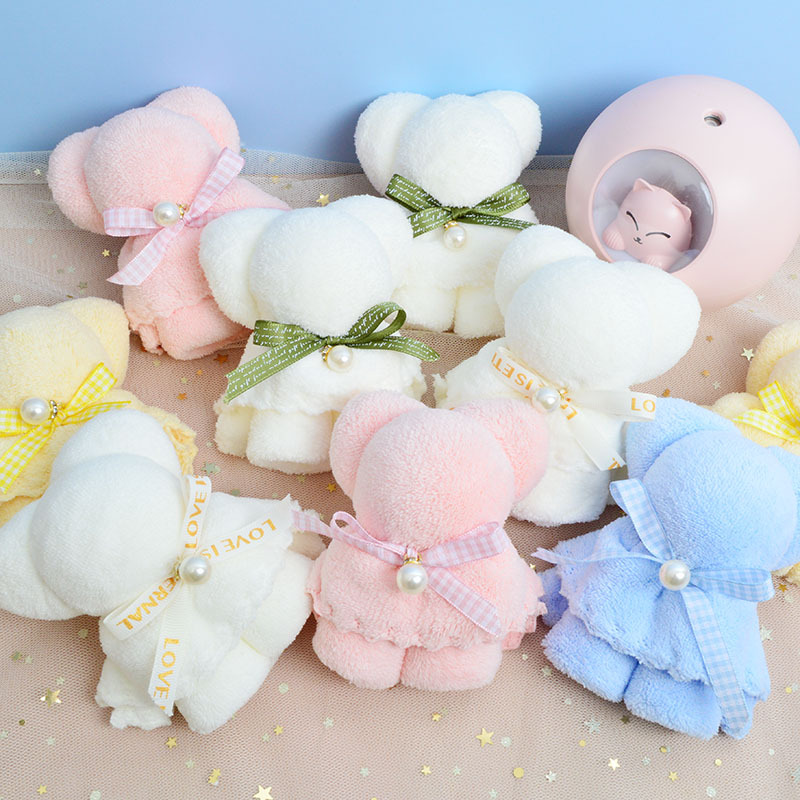 Полотенце с медведем сувенирный свадебный подарок магазин свадебных сладостей подарок на национальный день подарок на фестиваль середины осени подарочная коробка из кораллового флиса