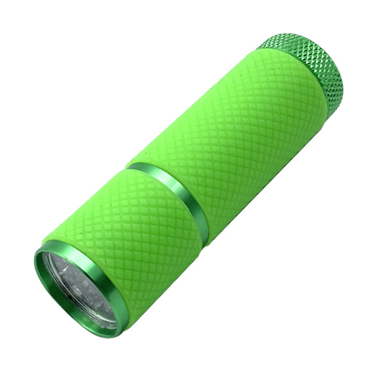 Gift flashlight aluminum alloy strong light led outdoor mini luminous 9 light white light daily gift flashlight money detector light