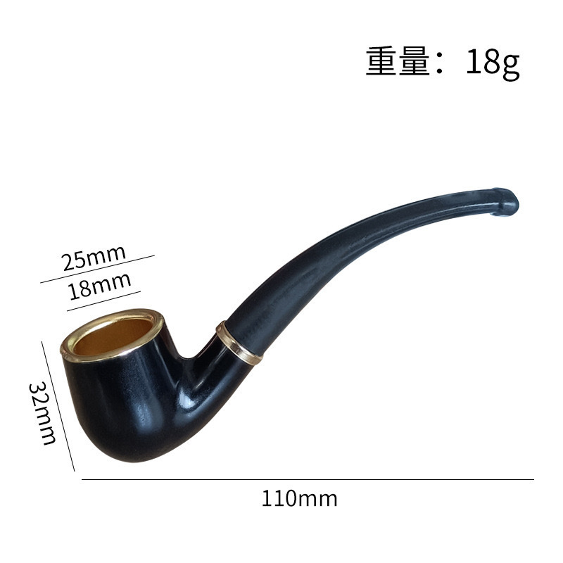 Boss Pipe Mini Portable Boss Small Pipe Resin Curved Simple Novice Practice Pipe