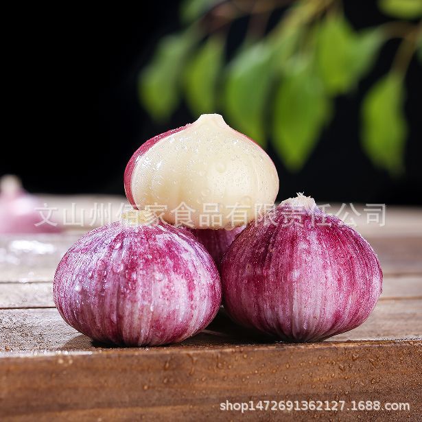 1000г крупный чеснок (3-3.5см) органический фиолетовый чеснок с одной головкой Юньнань 2025 новый сушеный чеснок