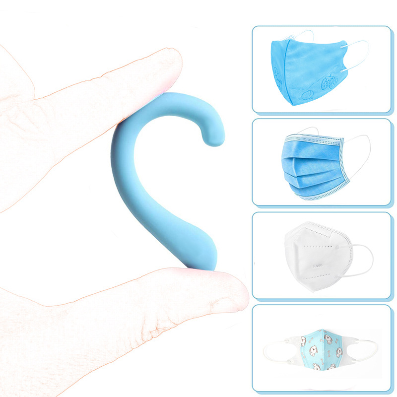 Готовая маска с крючком для ушей, силиконовая, против задушения, washable, многоразовая защита ушей, слот для крючка, уменьшение давления, без давления
