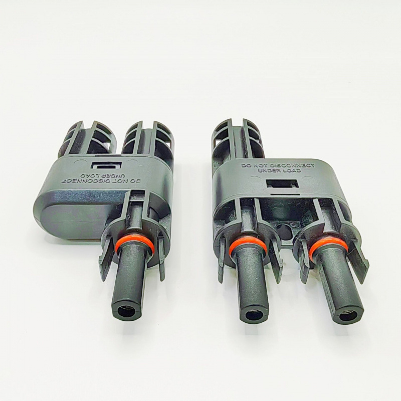 Mc4T Type Three-Way Connector Mc4 Solar Connector Two-In-One Adapter