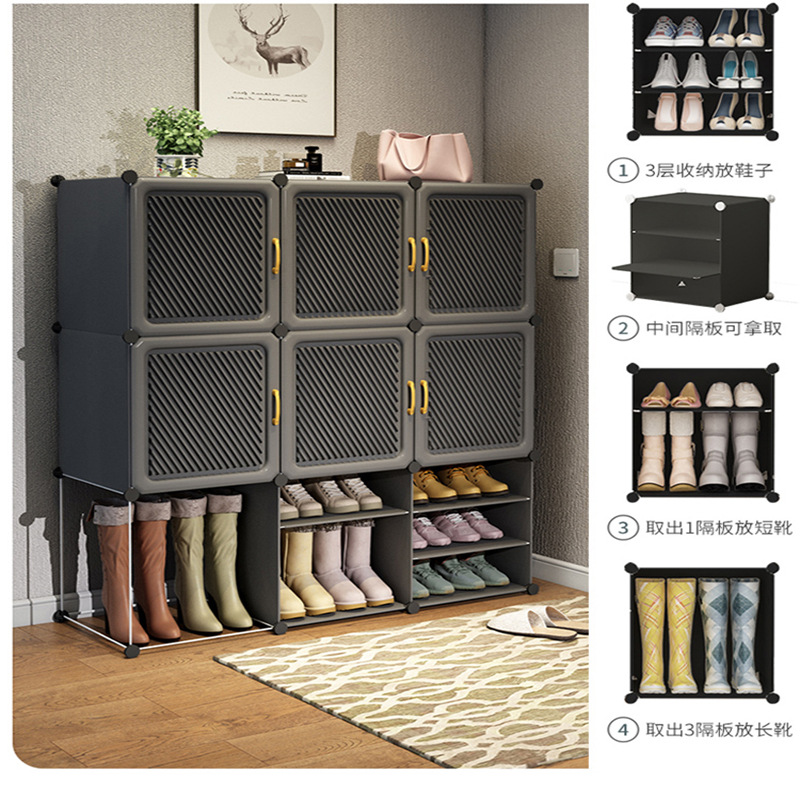 Shoe Rack New 2025 Bedroom Home Outside Shoe Rack Thickened Dustproof Storage Artifact Simple Door Small Shoe Cabinet