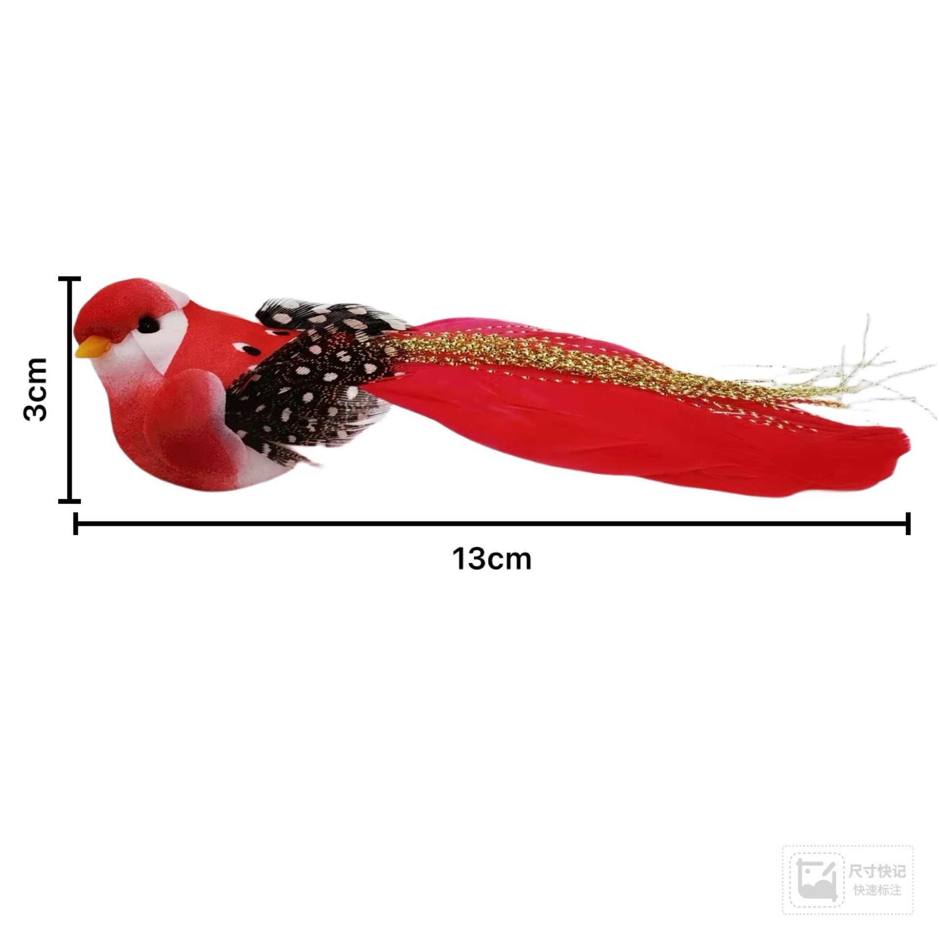 Artificial foam feather Bird Garden Garden creative cloth super cute decoration Pearl bird clip