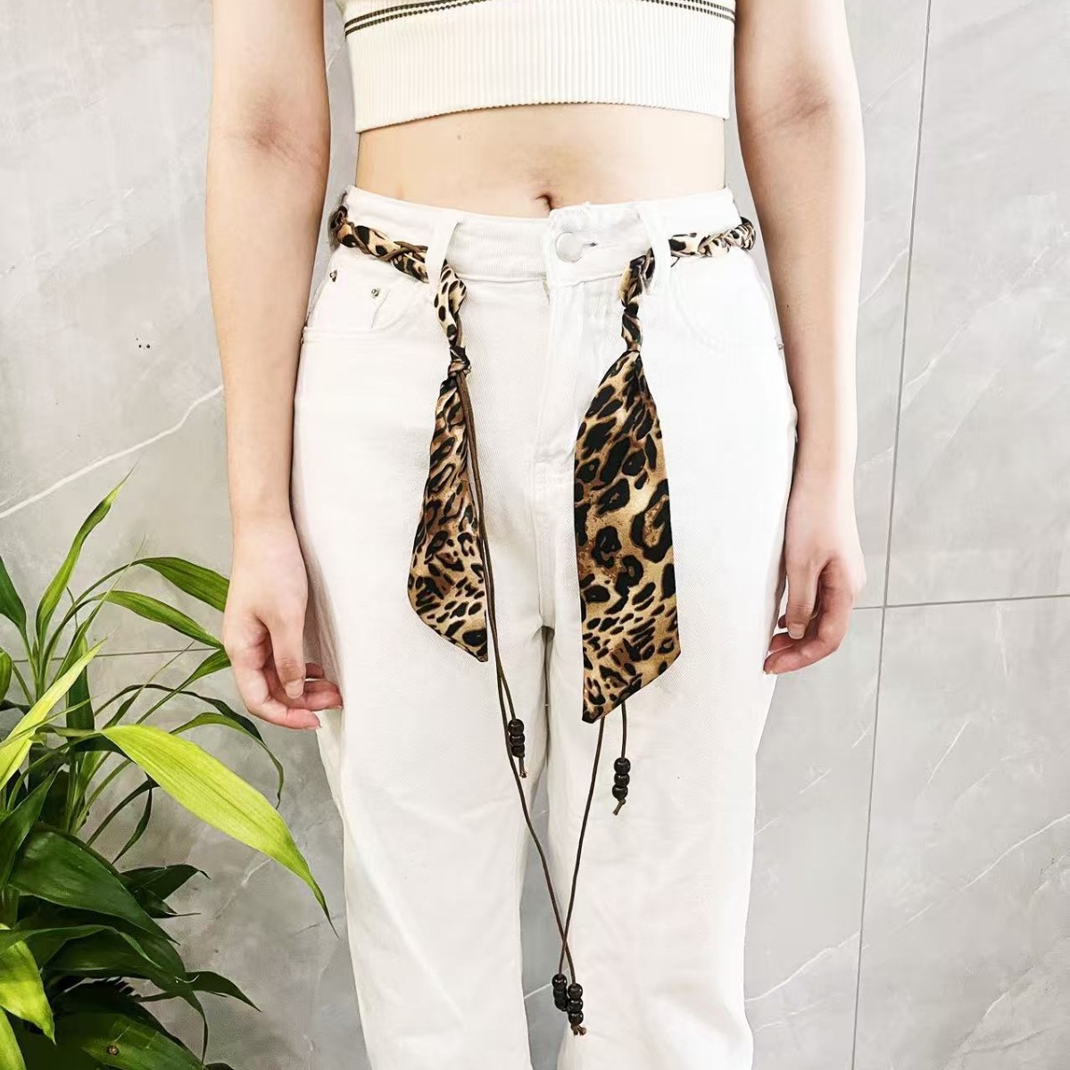 Year of the Horse Silk Scarf Belt Ethnic Style Woven Waist Rope Bohemian Waistband Skirt Pants Versatile Retro Style Decorative Accessory