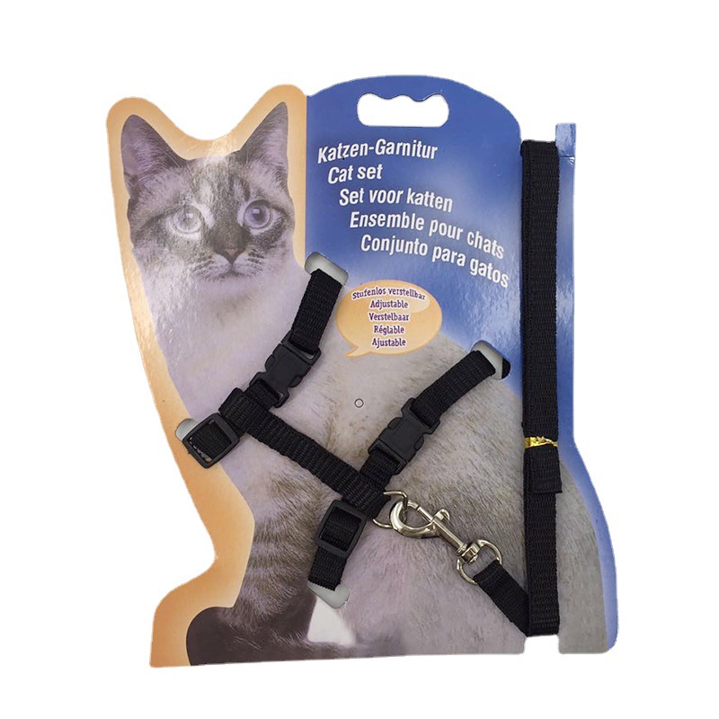 Pet supplies cat leash cat leash I-shaped walking cat leash cat chain chest strap cat leash manufacturers wholesale
