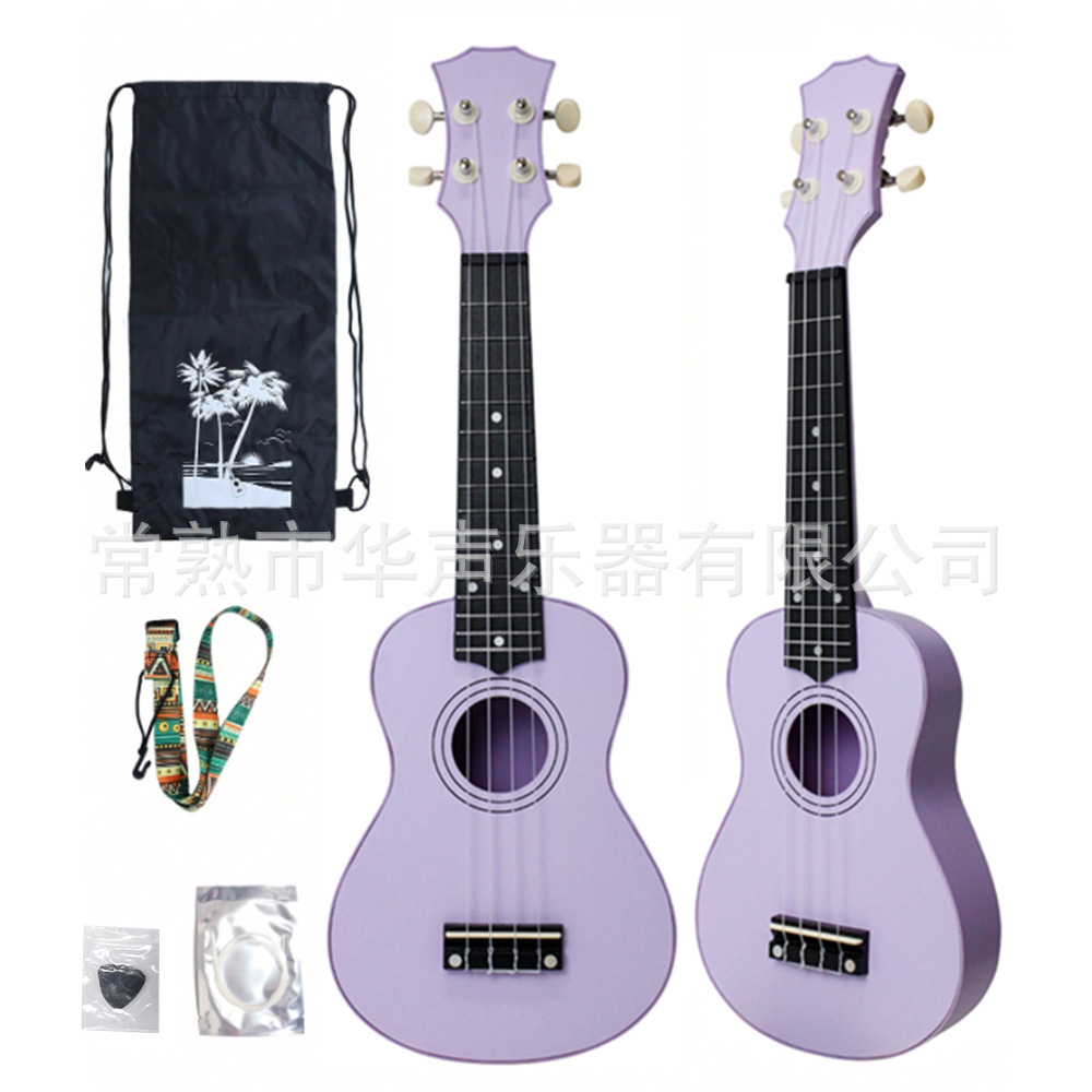 Wholesale Purchase Plastic Ukulele 21inch Basswood Strap Bag Strap Accessories Set Beginner Small Guitar