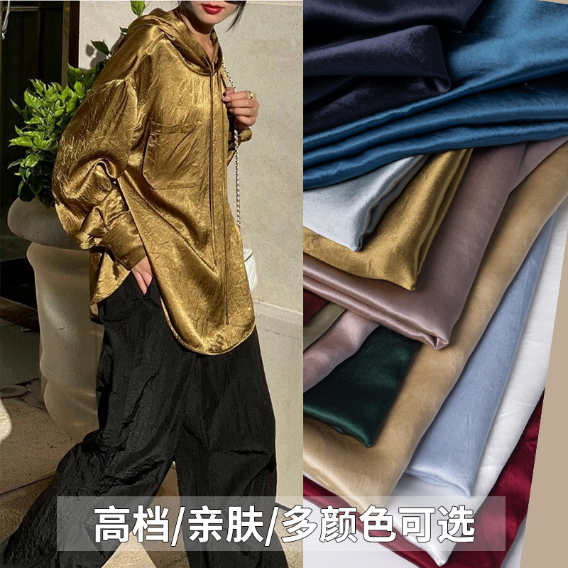 Тонкая ткань из 100% триацетата, новая китайская плиссированная текстура, для юбки, рубашки, штанов