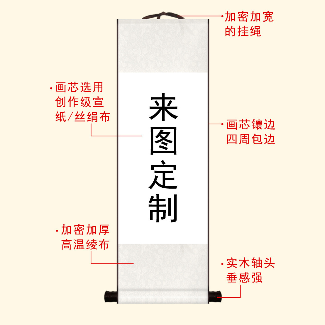 Guangdong Factory Landscape Calligraphy and Painting Hanging Painting Rice Paper Chinese Painting Long Scroll Hand-Mounted Oil Canvas Art Giclee Decorative Painting