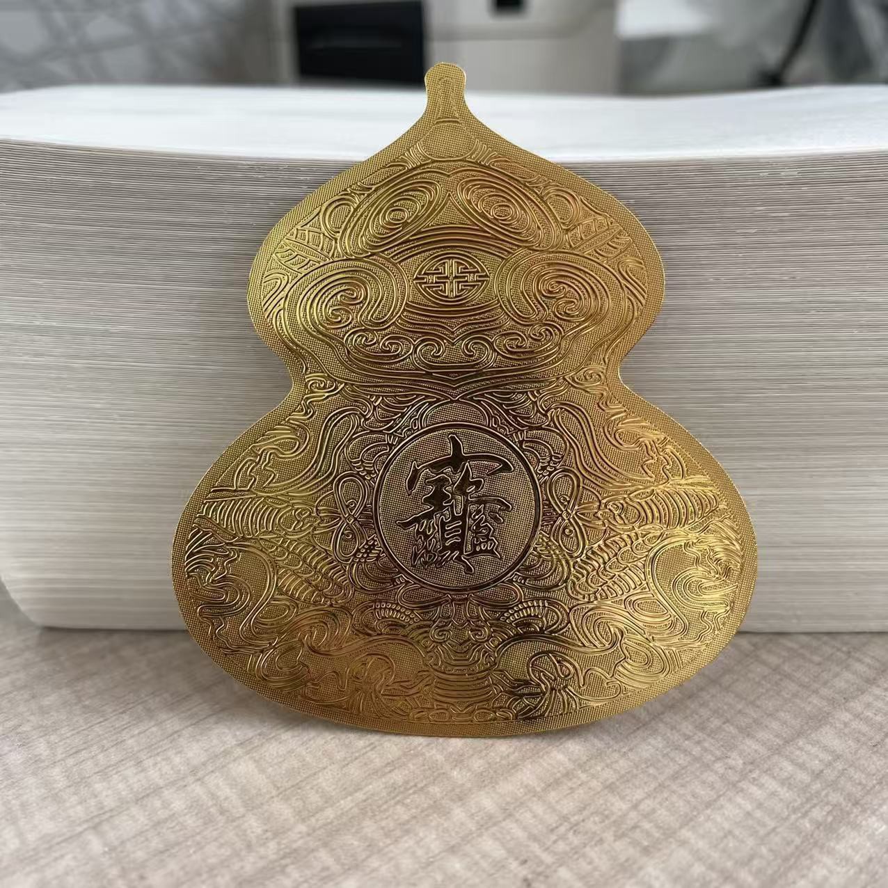 Bring in Wealth and Treasure, Gourd Stickers, Shoe Cabinet Stickers, Daily Gold Stickers, Imitation Gold Foil Gold Gourd Stickers