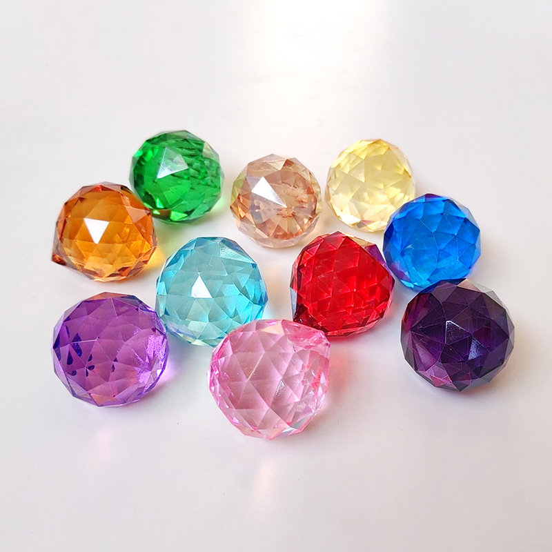 Crystal Bead Curtain Pendant Spherical Cut Beads Glass Pendant Handmade DIY Wear Beads Pendant Crystal Lamp Decoration