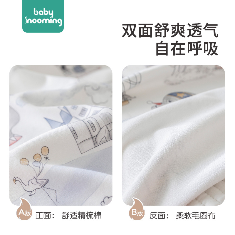 Combed Cotton Baby Diaphragm Pad Waterproof Washable Large Size Physiological Aunt Pad Newborn Baby Print Mattress